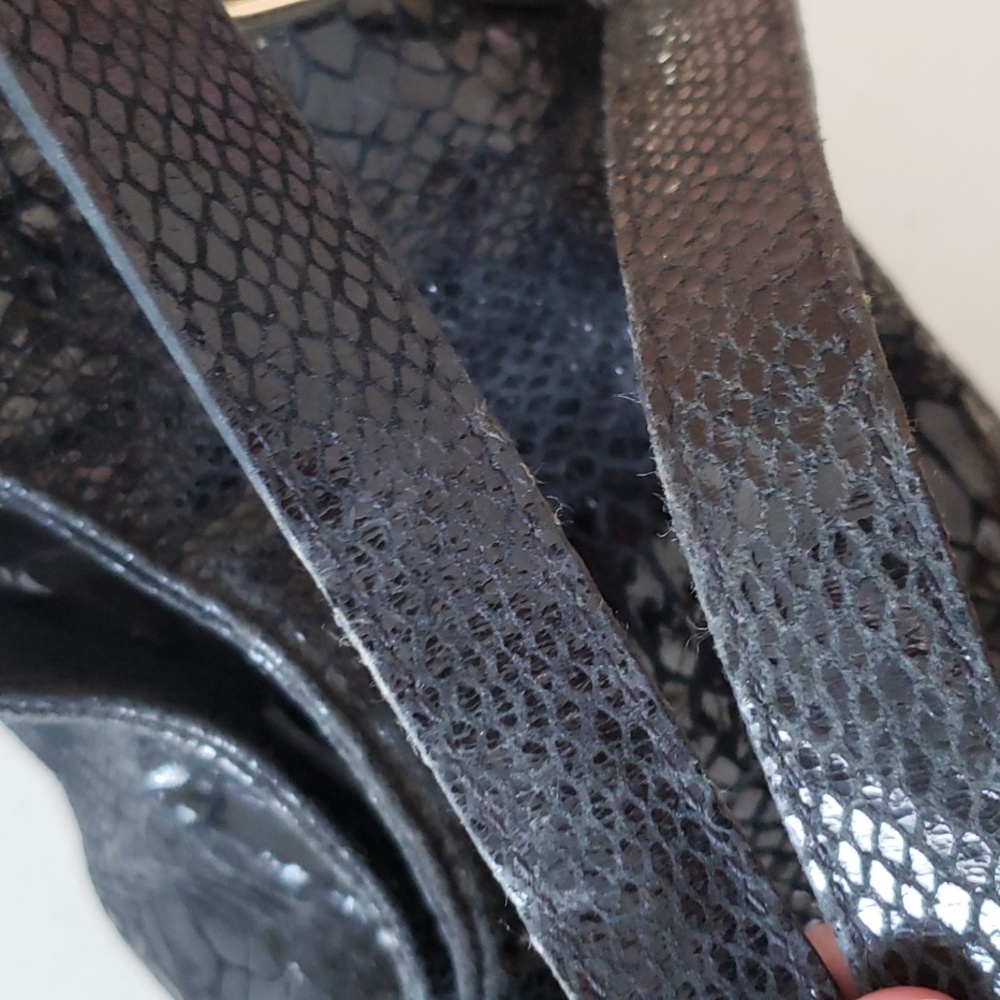 Michael Kors Patent Python Embossed Leather Chain… - image 5